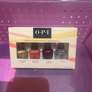 OPI Iconic Colors Nail‎ Lacquer Set - Gold, Orange, Red, Silver